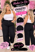 MODAS LA ELE PANTALÓN VAQUERO MOM FIT TALLA ESPECIAL NEGRO